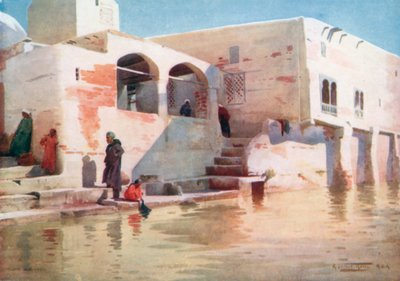 A Water-Side Mosque at Menzala by Robert George Talbot Kelly