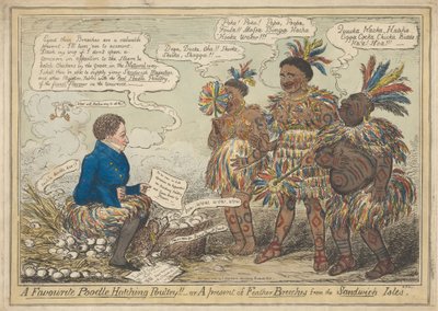 A Favorite Poodle Hatching Poultry!! - or A Present of Feather Breeches from the Sandwich Isles by Robert Isaac Cruikshank