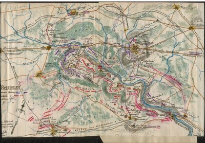 Map of the First Battle of Bull Run by Robert Knox Sneden