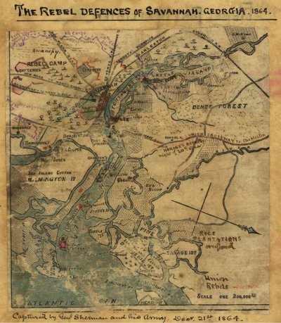 Attack on Fort Pulaski, Savannah, Georgia, April 1862 by Robert Knox Sneden