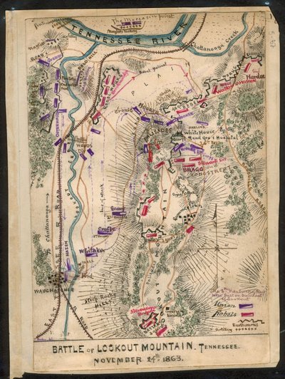 Battle of Lookout Mountain, Tennessee, November 24th, 1863 by Robert Knox Sneden