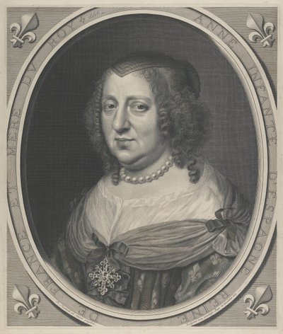 Anne of Austria, Queen of France (1601-1666) by Robert Nanteuil