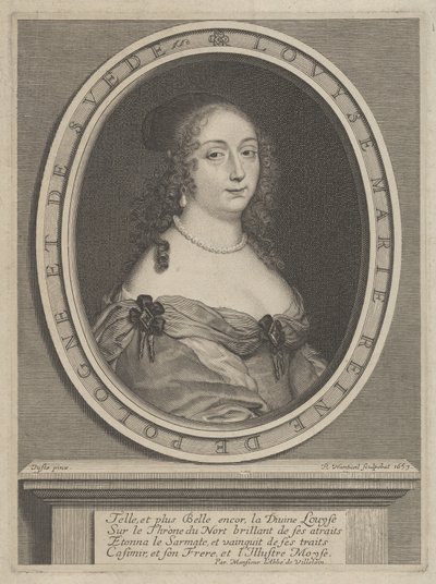 Portrait of Louise Marie, Queen of Poland and Sweden by Robert Nanteuil