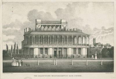 Wolverhampton - Grand Stand at Race Course: Lithograph, Mid 19th Century by Robert Noyes