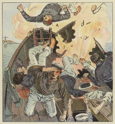 The Boat Commanded by Lieutenant Pell is Destroyed by a Torpedo by Robert Salles