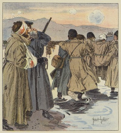 The convoy of wounded was forced to cross several watercourses by Robert Salles
