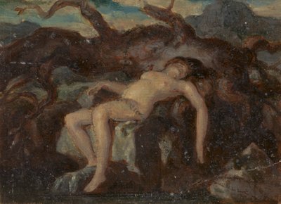 Woman Sleeping in the Nude in a Wooded Landscape by Robert Smirke