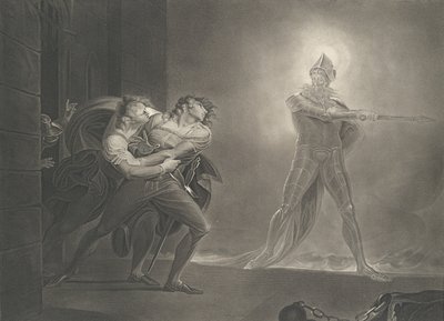 Hamlet, Horatio, Marcellus and the Ghost by Robert Thew