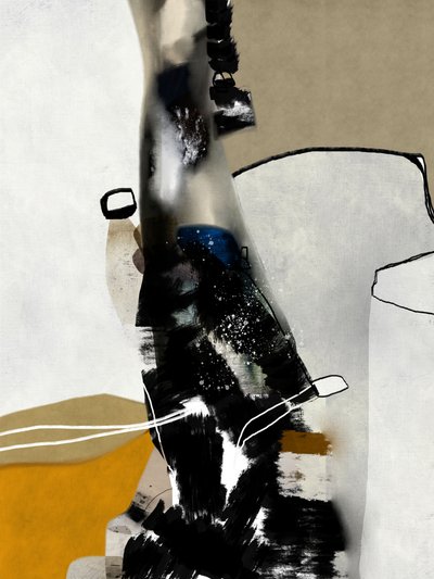 Bold Abstract Composition by Roberto Moro