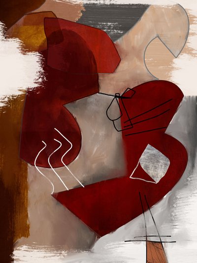 Dynamic Red Shapes by Roberto Moro