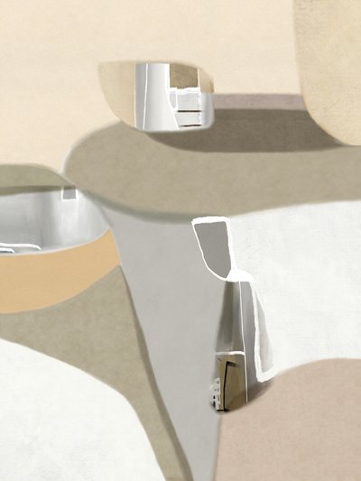 Muted Abstract Forms by Roberto Moro