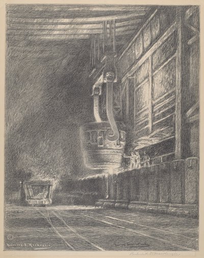 Pouring Steel In Moulds by Roderick D. MacKenzie
