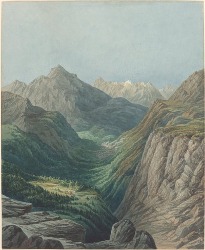 An Alpine Valley by Rodolphe Leon Berthoud
