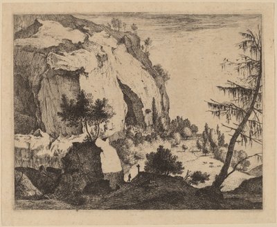 Rocky Landscape with Fir by Roelant Roghman and Melchior Küsel
