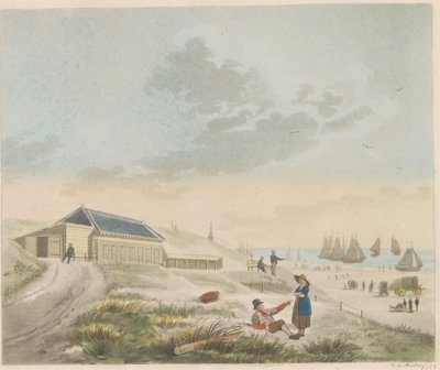 Beach at Scheveningen, ca. 1825 by Roelof van der Meulen