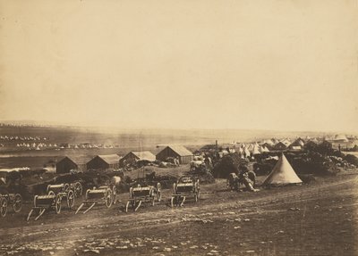 Artillery Wagons, Balaklava in the Distance by Roger Fenton