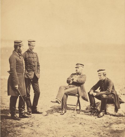Lt. General Barnard and Staff by Roger Fenton