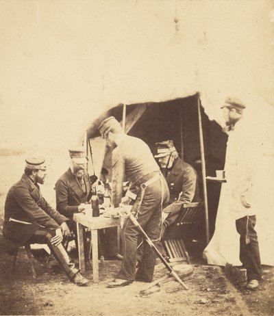 Major General Garrett & Officers of the 46th by Roger Fenton
