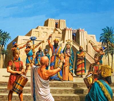 Babylonian temple raised to the glory of Sargon by Roger Payne