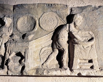 Bas-relief depicting bread making, Roman, 2nd-3rd century AD by Roman
