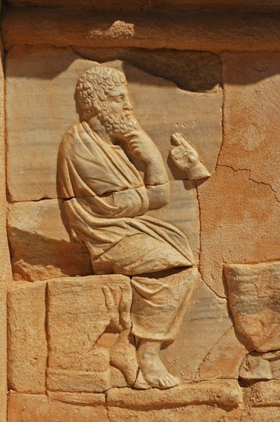 Bas-reliefs on the Proscenium of the Roman theatre, Sabratha, Libya, 2nd century AD by Roman