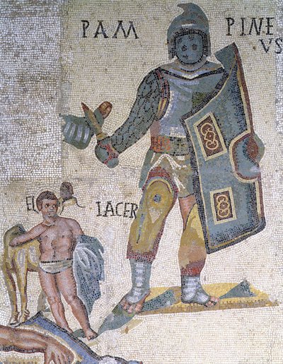 Battle between Gladiators (detail) by Roman