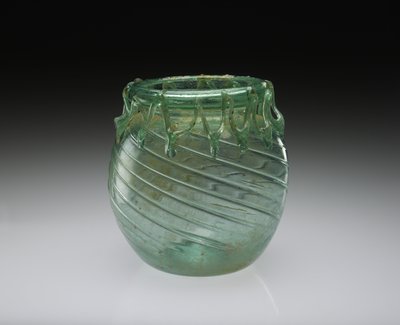 Blown-Glass Jar with Functional & Decorative Trailing, AD 301-400 by Roman