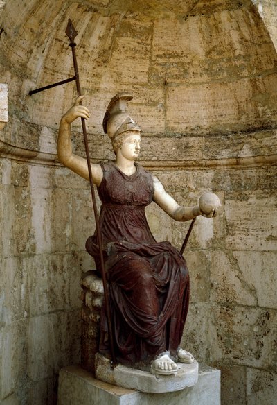 The Goddess Rome Lifting the Universe in Her Hand. Statue of the 1st century AD. Rome, Campidoglio by Roman