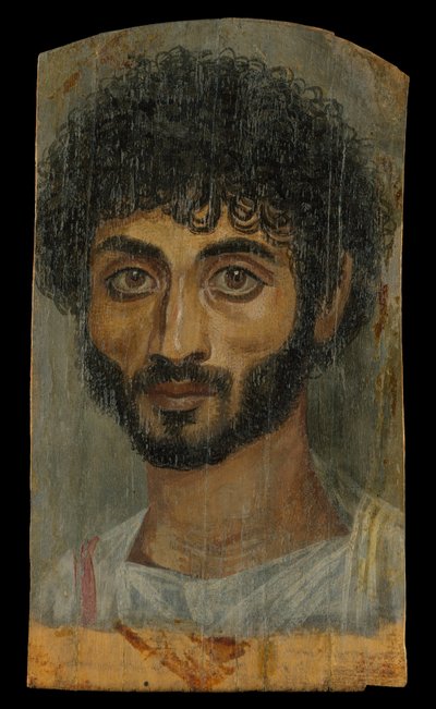 Portrait of a Thin-Faced, Bearded Man by Roman Period Egyptian