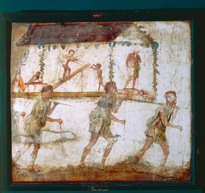 Fresco depicting Procession of Carpenters, Carpenter