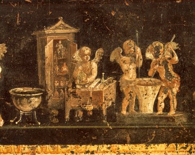 Fresco from House of Vetti, Pompeii, Campania, Roman Civilization by Roman Roman