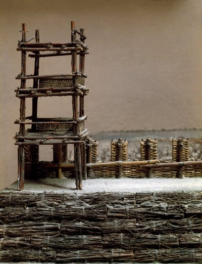 Model reproducing the siege and the battle of Alesia in September 52 BC (detail) by Roman Roman