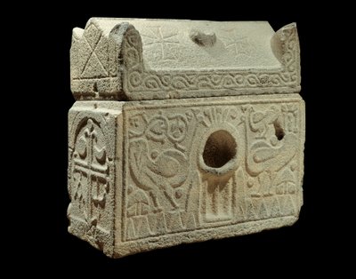 Roman art: reliquary in the form of sarcophagus, found in Syria by Roman Roman