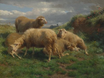 A Landscape with Sheep by Rosa Bonheur