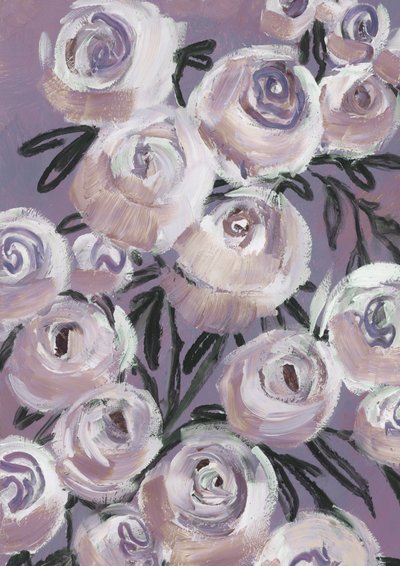 Soft Lavender Roses by Rosana Laiz Blursbyai
