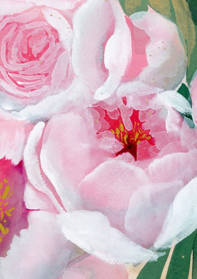 Soft Pink Peony Bloom by Rosana Laiz Blursbyai