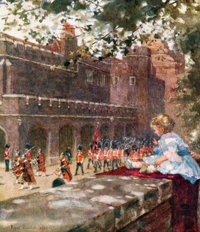 HRH Prince George of Wales Watching the Scots Guards from Marlborough House by Rose Maynard Barton