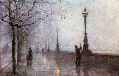 The Last Lamp, Thames Embankment by Rose Maynard Barton
