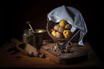 Rustic Harvest Still Life by Rucsandra Silvia Calin