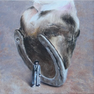Giant Hoof Tiny Man by Rudolf Kosow