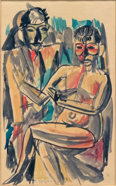 Two Figures by Rudolf Schlichter