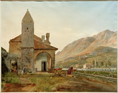 The Franciscan Monastery in the Omblatal near Ragusa by Rudolf von Alt
