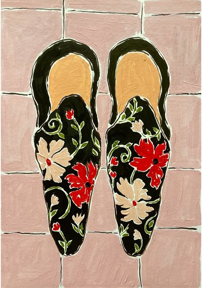 Elegant Floral Slippers by Rushati Chowdhury