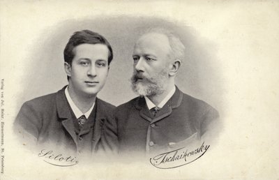 Portrait of Siloti and Tchaikovsky by Russian Photographer