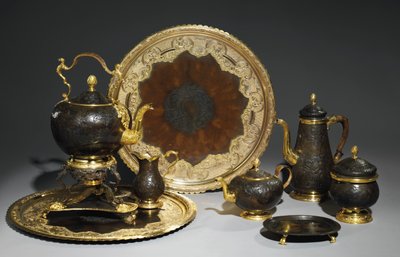 Tea and coffee service, probably by the Demidoff workshop, the Urals, c.1770 by Russian School