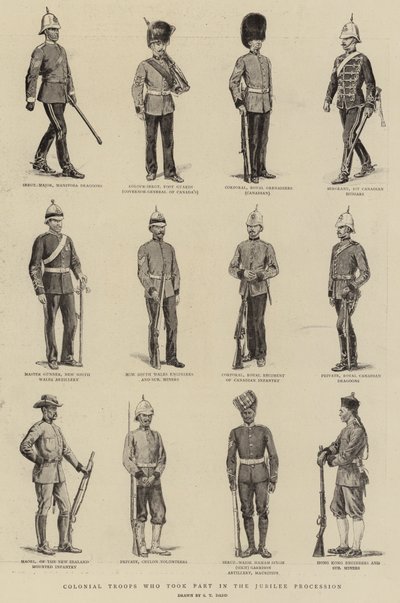 Colonial Troops Who Took Part in the Jubilee Procession by S.T. Dadd