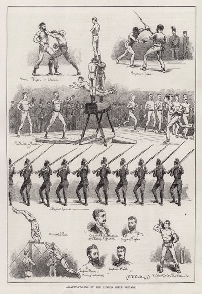 Assault-at-Arms by the London Rifle Brigade (engraving) by S. T. Dadd