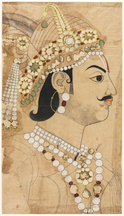 Portrait of Maharaja Pratap Singh, c. 1793 by Sahib Ram