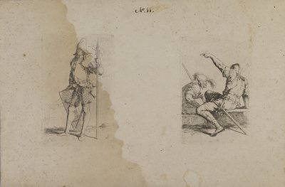 (Figurine Series) Helmeted Man with Ornate Spear/Ax by Salvator Rosa