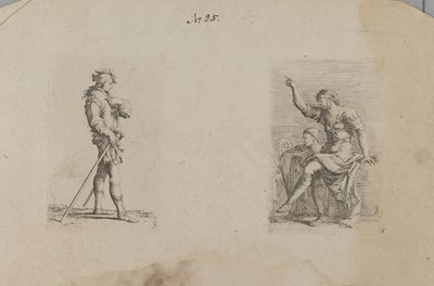 Man with Arm at Chest Level (Figurine Series) by Salvator Rosa